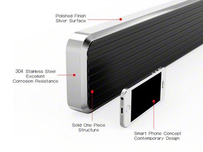 6-Inch iStep Wheel-to-Wheel Running Boards; Hairline Silver (05-23 Tacoma Access Cab)
