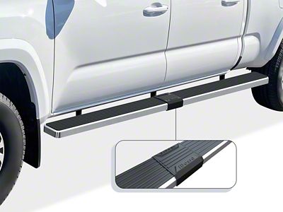 6-Inch iStep Wheel-to-Wheel Running Boards; Hairline Silver (05-23 Tacoma Double Cab w/ 6-Foot Bed)