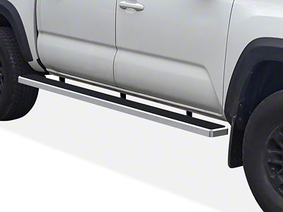 6-Inch iStep Wheel-to-Wheel Running Boards; Hairline Silver (05-23 Tacoma Double Cab w/ 5-Foot Bed)