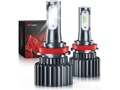 6000K Cool White LED Headlight Bulbs; H11/H9/H8 (16-19 Tacoma)