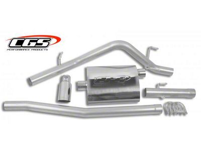 CGS Motorsports Stainless Single Exhaust System with Polished Tip; Side Exit (05-13 4.0L Tacoma)