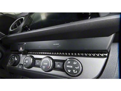 Above Climate Control Accent Trim Strip; Domed Carbon Fiber (16-23 Tacoma)