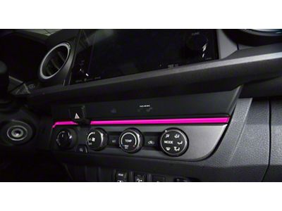 Above Climate Control Accent Trim Strip; Hot Pink (16-23 Tacoma)