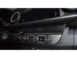 Above Climate Control Accent Trim Strip; Raw Carbon Fiber (16-23 Tacoma)