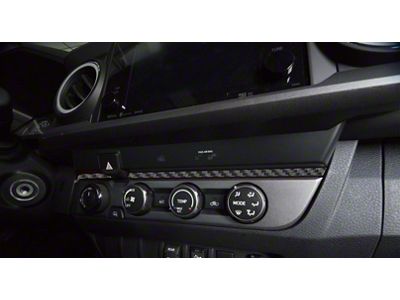 Above Climate Control Accent Trim Strip; Raw Carbon Fiber (16-23 Tacoma)