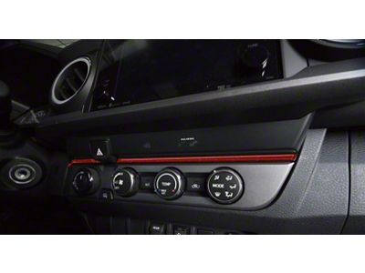 Above Climate Control Accent Trim Strip; Ruby Red (16-23 Tacoma)