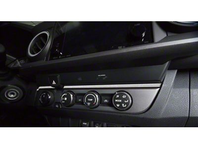 Above Climate Control Accent Trim Strip; Turbo Silver (16-23 Tacoma)