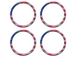 A/C Vent Ring Accents; American Flag Edition (16-23 Tacoma)