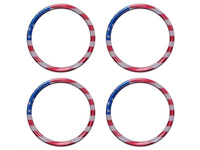 A/C Vent Ring Accents; American Flag Edition (16-23 Tacoma)