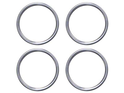 A/C Vent Ring Accents; Brushed Silver (16-23 Tacoma)