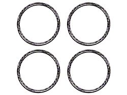 A/C Vent Ring Accents; Domed Carbon Fiber (16-23 Tacoma)
