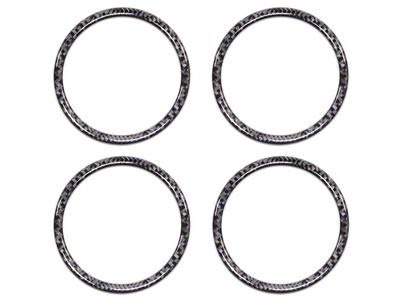 A/C Vent Ring Accents; Domed Carbon Fiber (16-23 Tacoma)