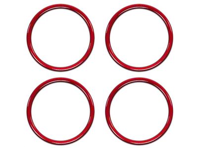 A/C Vent Ring Accents; Ruby Red (16-23 Tacoma)