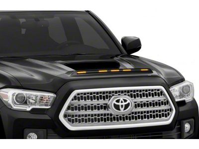 Aeroskin LightShield Color-Match Hood Protector; Black (16-23 Tacoma)
