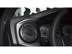 Air Vent Accent Trim; Domed Carbon Fiber (16-23 Tacoma)