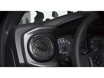 Air Vent Accent Trim; Domed Carbon Fiber (16-23 Tacoma)