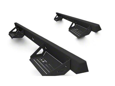 Alumilite Side Step Bars; Textured Matte Black (05-23 Tacoma Double Cab)