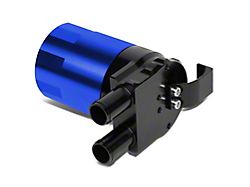 Aluminum Oil Catch Can with Baffle; Black/Blue (Universal; Some Adaptation May Be Required)