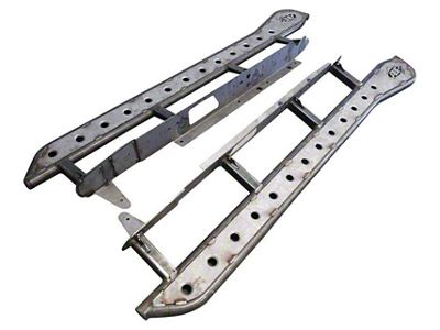 APEX Rock Sliders; Black (05-23 Tacoma Double Cab w/ 6-Foot Bed)