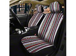Baja Saddle Blanket Front Seat Covers; Red Stripes (Universal; Some Adaptation May Be Required)