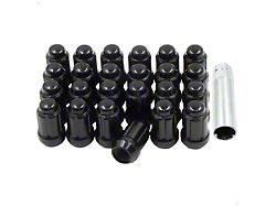 Black 6-Spline Lut Nut Kit; M12 x 1.5; Set of 24 (05-23 Tacoma)