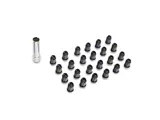 Black Acorn Spline Lug Nuts; M12x1.5; Set of 24 (05-23 Tacoma)