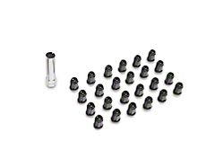 Black Acorn Spline Lug Nuts; M12x1.5; Set of 24 (05-23 Tacoma)