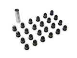Black Acorn Spline Lug Nuts; M14x1.5; Set of 24 (24-26 Tacoma)