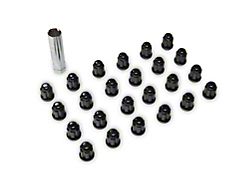 Black Acorn Spline Lug Nuts; M14x1.5; Set of 24 (24-25 Tacoma)