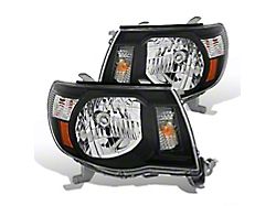 Raxiom Euro Style Headlights; Black Housing; Clear Lens (05-09 Tacoma)