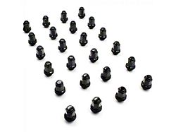 Black Factory Style Lug Nut Kit; 12mm x 1.5; Set of 24 (05-25 Tacoma)