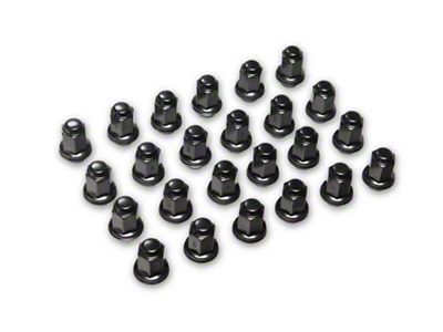 Black Factory Style Lug Nut Kit; 12mm x 1.5; Set of 24 (05-25 Tacoma)
