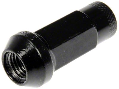 Black Open End Knurled Wheel Lug Nuts; M12x1.50; Set of 20 (05-25 Tacoma)