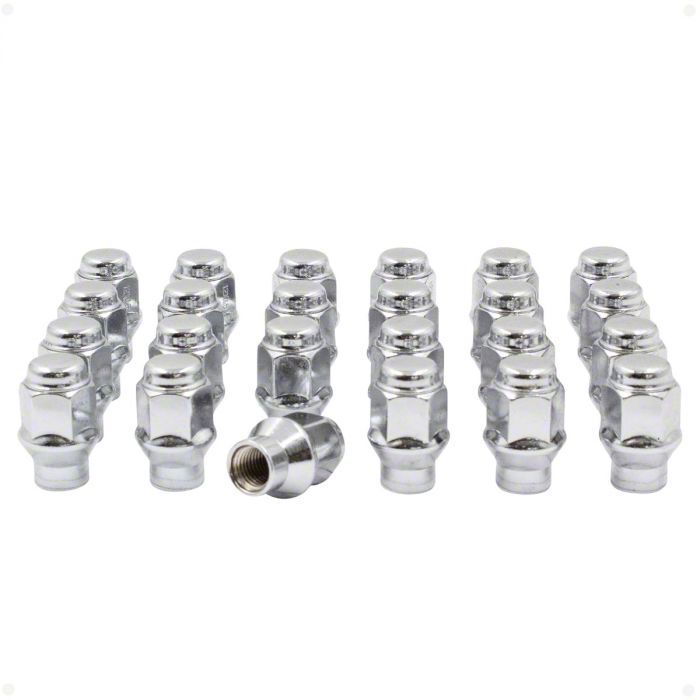 Bulge Chrome Acorn Lug Nut Kit; 3/4Inch; Set of 24 (0524