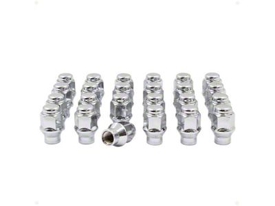 Bulge Chrome Acorn Lug Nut Kit; 3/4-Inch; Set of 24 (05-25 Tacoma)