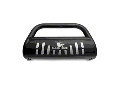 Bull Bar with Black Skid Plate; Black (05-15 Tacoma)