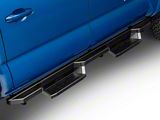 Square Tube Drop Style Nerf Side Step Bars; Matte Black (05-23 Tacoma Double Cab)