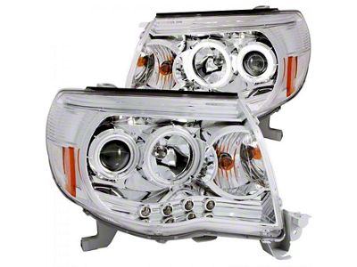 CCFL Halo Projector Headlights; Chrome Housing; Clear Lens (05-11 Tacoma)