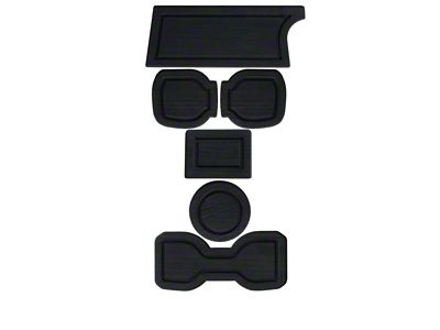 Center Console Cup Holder Inserts; Black/Black (16-23 Tacoma w/ Automatic Transmission)