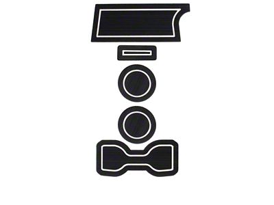 Center Console Cup Holder Inserts; Black/White (16-23 Tacoma w/ Manual Transmission)