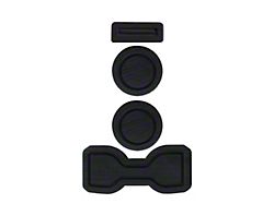 Center Console Cup Holder Inserts without QI Phone Charger Insert; Black/Black (16-23 Tacoma w/ Manual Transmission)