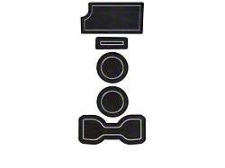 Center Console Cup Holder Inserts with QI Phone Charger Insert; Black/Gray (16-23 Tacoma w/ Manual Transmission)