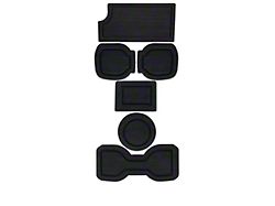 Center Console Cup Holder Inserts with QI Phone Charger Insert; Black/Black (16-23 Tacoma w/ Automatic Transmission)