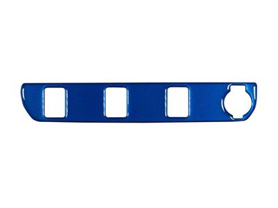 Center Dash 3-Switch Panel Accent Trim; Blazing Blue (16-23 Tacoma)