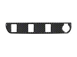 Center Dash 3-Switch Panel Accent Trim; Domed Carbon Fiber (16-23 Tacoma)