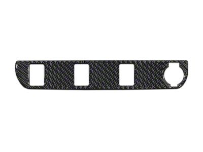 Center Dash 3-Switch Panel Accent Trim; Domed Carbon Fiber (16-23 Tacoma)
