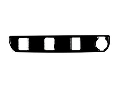 Center Dash 3-Switch Panel Accent Trim; Gloss Black (16-23 Tacoma)
