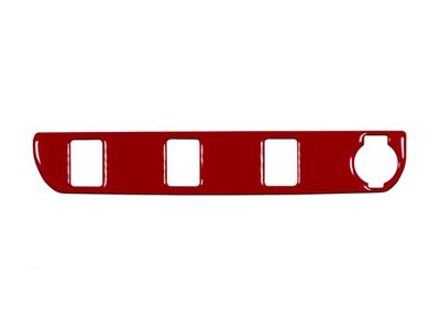 Center Dash 3-Switch Panel Accent Trim; Gloss TRD Red (16-23 Tacoma)