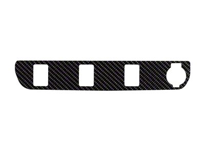 Center Dash 3-Switch Panel Accent Trim; Raw Carbon Fiber (16-23 Tacoma)