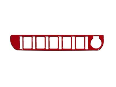 Center Dash 5-Switch Panel Accent Trim; Gloss TRD Red (16-23 Tacoma)